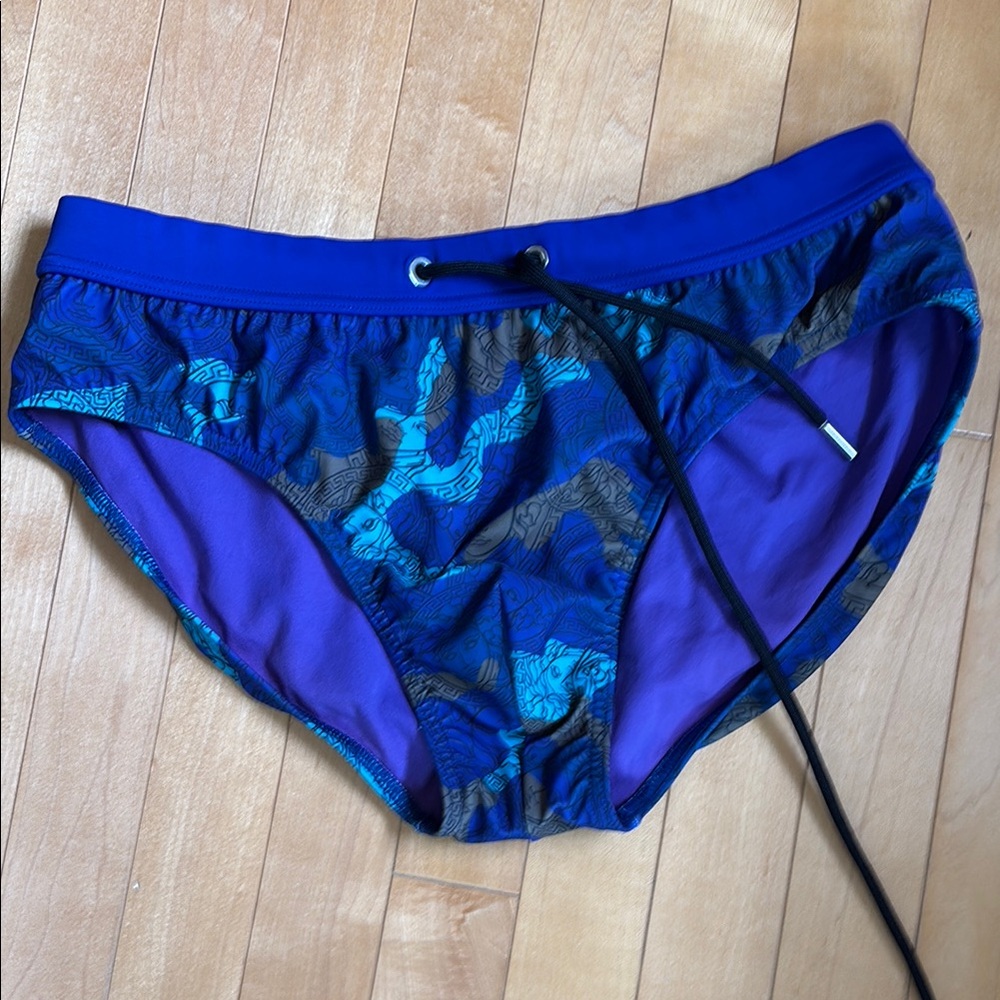 Authentic Versace- Blue and Purple Swim Trunks